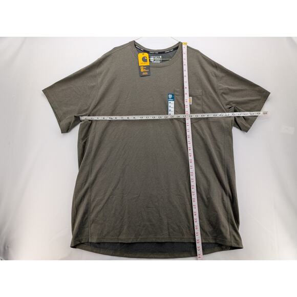 NWT Carhartt Force Relaxed Fit Midweight Pocket T-Shirt in Basil Heather 2XL - Picture 5 of 5